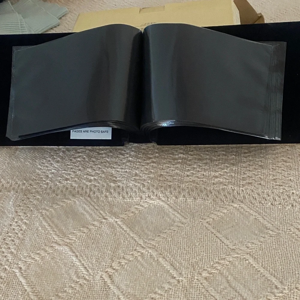 Lenox Baby Photo Album with Silver and Black Design